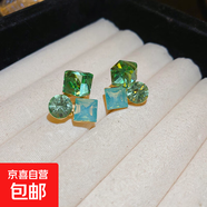 銀針超仙花朵流蘇耳釘小清新甜美ins耳環(huán)時(shí)尚個(gè)性高級感耳飾批發(fā) 20#銀針-綠色