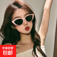 網紅GM同款大臉顯瘦男女墨鏡網紅街拍非偏光太陽眼鏡紫外線潮流框 E款【女士貓眼框】粉色