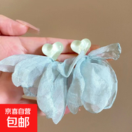 銀針超仙花朵流蘇耳釘小清新甜美ins耳環(huán)時(shí)尚個(gè)性高級感耳飾批發(fā) 12#銀針-綠色