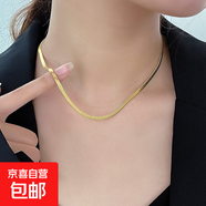 百搭氣質(zhì)新款蛇骨項(xiàng)鏈女小眾ins簡(jiǎn)約冷淡風(fēng)個(gè)性時(shí)尚夏季鎖骨頸鏈 金色 刀片鏈3mm 【A0158】