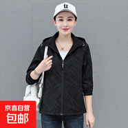 天籟之城女士外套2025秋季款雙面中年休閑夾克上衣洋氣時(shí)尚百搭風(fēng) 黑色 M