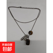 鈦鋼石頭葡萄串吊墜項鏈個(gè)性簡(jiǎn)約時(shí)尚百搭鎖骨鏈小眾高級感毛衣鏈 項鏈-銀色-咖色