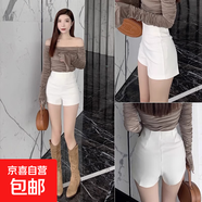 【顯瘦辣妹穿搭】夏季薄款潮流性感外穿短褲百搭女修身打底褲KXW 【顯瘦百搭辣妹款】白色   XS