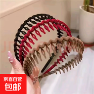 植絨洗臉發(fā)箍女款壓發(fā)圈帶齒防滑發(fā)旅頭箍女2024新款發(fā)夾頭飾發(fā)捆 顏色隨機(jī)發(fā)