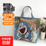 【物超所值】時(shí)尚休閑帆布包女單肩包上班托特包帆布袋卡通包包 機(jī)器貓 大包