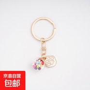 創(chuàng)意卡通少女心鑰匙扣女可愛鑰匙圈環(huán)簡約飾品鑰匙鏈包包掛飾 萌爪