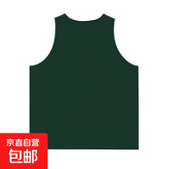 火龍果色別致小背心女夏季坎肩寬松中長(cháng)款無(wú)袖t恤外穿內搭上衣潮 T003-墨綠色 M