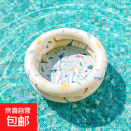 充氣游泳池美人魚(yú)戲水池家用嬰幼兒童寶寶游泳池海洋球池家用室外 90cm復古恐龍水池