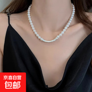真金電鍍珍珠串珠蝴蝶結(jié)項(xiàng)鏈小眾百搭通勤鎖骨鏈情人節(jié)禮物飾品女 1#項(xiàng)鏈-白色