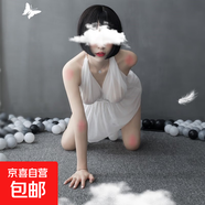 俏皮可愛(ài)純欲性感妹妹水嫩少婦系列高開(kāi)叉包臀顯瘦系帶吊帶裙 女式深V性感露背雙層網(wǎng)紗透視掛脖睡裙（白色）995 均碼