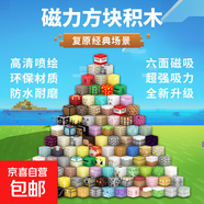 我的磁力世界方塊磁力磁鐵拼搭積木益智玩具兒童生日禮物6歲-12歲 120顆粒隨機(jī)