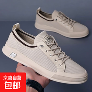 2025春夏季透氣網(wǎng)男鞋休閑運動(dòng)鞋新款百搭耐磨男士潮鞋時(shí)尚飛織款 KS-T610米色 【網(wǎng)面鞋】 40 標準運動(dòng)碼