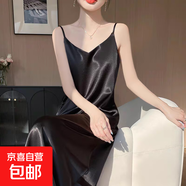 法式吊帶連衣裙女輕奢高級感連身裙高端長裙2025年夏季8575 黑色 S （80-95斤）