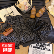直筒褲秋季新款兒童百搭洋氣豹紋直筒褲男女寶時髦褲子175 灰色 真亞褲子 73 CM