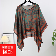 新款仿真絲時(shí)尚防曬套頭披肩女外搭大碼寬松百變夏秋季絲巾防曬衣 9 M 110cX110cm