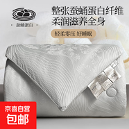 2025新款全棉提花蠶絲被加厚冬被春秋被蠶蛹蛋白被子被芯 浮雕款-花影-灰 150x200cm 4斤