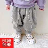 peninsula baby童褲秋季韓版新款兒童休閑燈籠褲 灰色 73