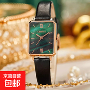 【情人節(jié)沖量】手表女士2024新款小綠表氣質(zhì)小眾輕奢表盤防水學(xué)生 墨綠色