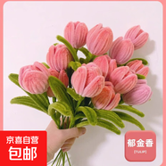母親節禮物郁金香花束扭扭棒diy材料包手工花束情侶情人節女神節禮物手工扭編織毛根郁金香花朵 【郁金香花5朵】材料包