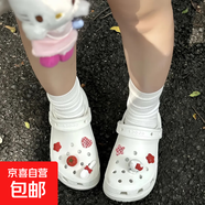 坐姿Kitty可愛(ài)鞋扣鞋花卡通洞洞鞋面裝飾配件配飾可拆卸兒童鞋扣 紅星