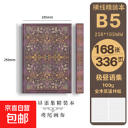 四方伙伴B5硬面精裝本極晝語集高顏值筆記本子復(fù)古典雅高級(jí)感精致送禮加厚手賬本記錄本 鳶尾畫布 B5