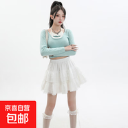蛋糕裙短裙蓬蓬裙a字2025春夏新款蕾絲裙子白色半身裙女夏 白色 M