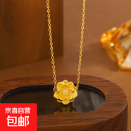 S999純銀多層蓮花項鏈女輕奢復古國風(fēng)花朵鎖骨鏈2025年迎新年禮物 1425DZ-黃金色-S999-多層蓮花項 足銀