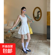 夏季新款設(shè)計(jì)感小眾芭蕾風(fēng)無袖連衣裙修身蓬蓬短款背心仙女裙女 白色（高質(zhì)量版本） 2XL