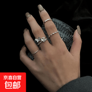 精致超仙蝴蝶扭曲四件套戒指女輕奢小眾設(shè)計(jì)感時(shí)尚個(gè)性氣質(zhì)食指環(huán) M1270【蝴蝶四件套戒指】 開口可調(diào)節(jié)