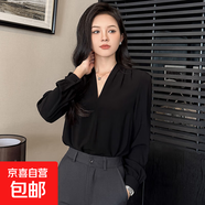 職業(yè)裝套裝女高級感輕奢風(fēng)氣質(zhì)高端精致職業(yè)裝正裝酒店經(jīng)理工作服 黑色（6701# 單件襯衫） M (建議88-98斤左右)