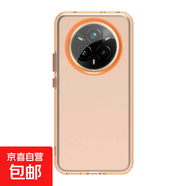 2025新款適用Realme13/14Pro+手機殼真我C61/C63/Note60全包防摔GT6T手機保護套Neo6SE磨砂保護殼 (膚感盾甲系列~橙色) Realme GT6 國際版(Global