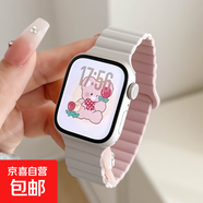 適用蘋果S10手表iwatch10表帶applewatch9磁吸S8硅膠S9Ultra男SE運(yùn)動(dòng)8創(chuàng)意S7女腕帶高級(jí)夏天星光粉 SKU_1_【2025新顏色】【星光配牛津粉】 適用:iwatch S1