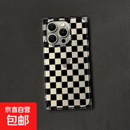 方形滿屏波點適用iphone16PRO手機殼15PRO/14創(chuàng)意13/12/11防摔套 -LIYIQ613格子 IPHONE16PROMAX