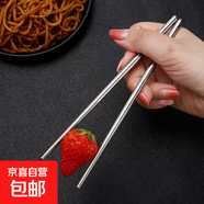 可愛(ài)勺子叉子家用水果叉兒童吃飯食用不銹鋼調羹湯勺ins風(fēng)高顏值 1雙 不銹鋼筷子