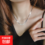 百搭氣質(zhì)新款蛇骨項(xiàng)鏈女小眾ins簡(jiǎn)約冷淡風(fēng)個(gè)性時(shí)尚夏季鎖骨頸鏈 銀色 刀片鏈3mm A【0159】