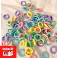兒童發(fā)繩無(wú)接縫基礎兒童糖果色毛巾圈高彈力彩色皮筋扎頭發(fā)圈 糖果色10根混裝 兒童款小圈
