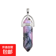 水晶6角柱吊墜水晶項(xiàng)鏈女寶石子彈頭切面6角棱柱子項(xiàng)墜 紅紋石不含繩1個(gè)