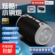 2025新款AI智能藍牙音響低音炮大音量戶(hù)外家用插卡FM收音機手機無(wú)線(xiàn)小音箱LED氛圍燈光818 炫酷黑【震撼雙振膜立體環(huán)繞聲】