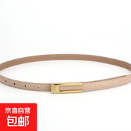 黑色復(fù)古小皮帶女簡(jiǎn)約經(jīng)典百搭腰帶細(xì)配裙子襯衫西裝褲帶細(xì)款 8823卡其色-古金色扣頭   105cm 均碼