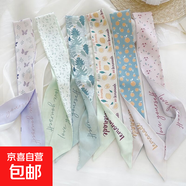 清新夏季雙面字母小絲巾發(fā)帶絲帶綁發(fā)水果飄帶綁包綁頭發(fā)扎發(fā)領(lǐng)巾 【6款各一條】