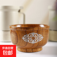 酸棗木蒙古銀紋木碗藏族酥油碗木質(zhì)防燙奶茶碗創(chuàng  )意民族風(fēng)鍍色木碗 酸棗木碗鍍銀色 11.5cm *6.7cm