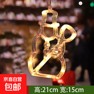 圣誕節燈飾彩燈led裝飾燈圣誕樹(shù)老人櫥窗場(chǎng)景布置創(chuàng  )意小掛件掛飾 雪人款【送電池】 無(wú)規格