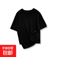 【阿瑪尼制造商】女裝套頭圓領針織衫新款簡約顯瘦長袖外搭 黑色 S