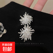 盛世煙花輕奢感煙花鋯石耳釘女2025新款小眾設(shè)計(jì)感耳飾 煙花鋯石耳釘
