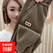 2025春季新款休閑褲高腰顯瘦衛褲韓版百搭外穿束腳運動(dòng)褲哈倫褲子 灰駝色【春秋薄款】 XL 【建議115-130斤】