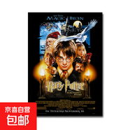 經(jīng)典歐美電影海報(bào)裝飾畫電影院酒吧網(wǎng)吧工作室咖啡館創(chuàng)意個(gè)性掛畫 哈利波特 70*100-布紋膜黑色鋁合金框