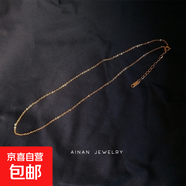 一件鈦鋼項(xiàng)鏈可串珠子百搭單鏈配鏈萬能項(xiàng)鏈 O字鏈玫瑰金40+5cm