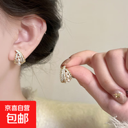 法式蕾絲邊珍珠耳環(huán)女獨(dú)特設(shè)計(jì)耳釘2025年新款輕奢高級(jí)感氣質(zhì)耳飾 金色蕾絲邊仿珍珠耳釘【一對(duì)裝】