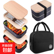 保溫手提袋買(mǎi)菜保溫袋學(xué)生超厚手提便攜便當包上班族帶飯菜 黑色1個(gè)裝【便當包】