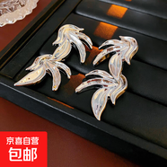 銀針不規(guī)則珍珠復(fù)古耳環(huán)小眾設(shè)計(jì)感法式耳釘耳墜時(shí)尚氣質(zhì)耳飾批發(fā) 121#銀針-銀色